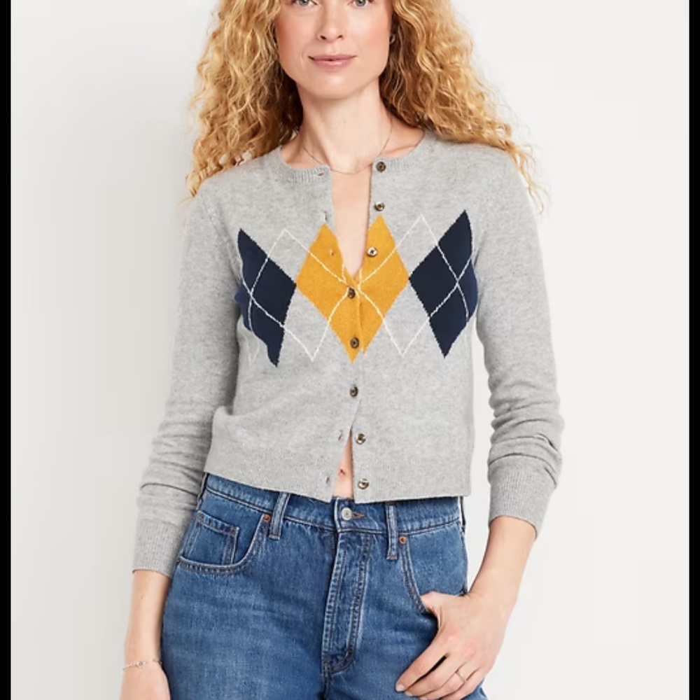 Cardigan rhombus pattern old navy